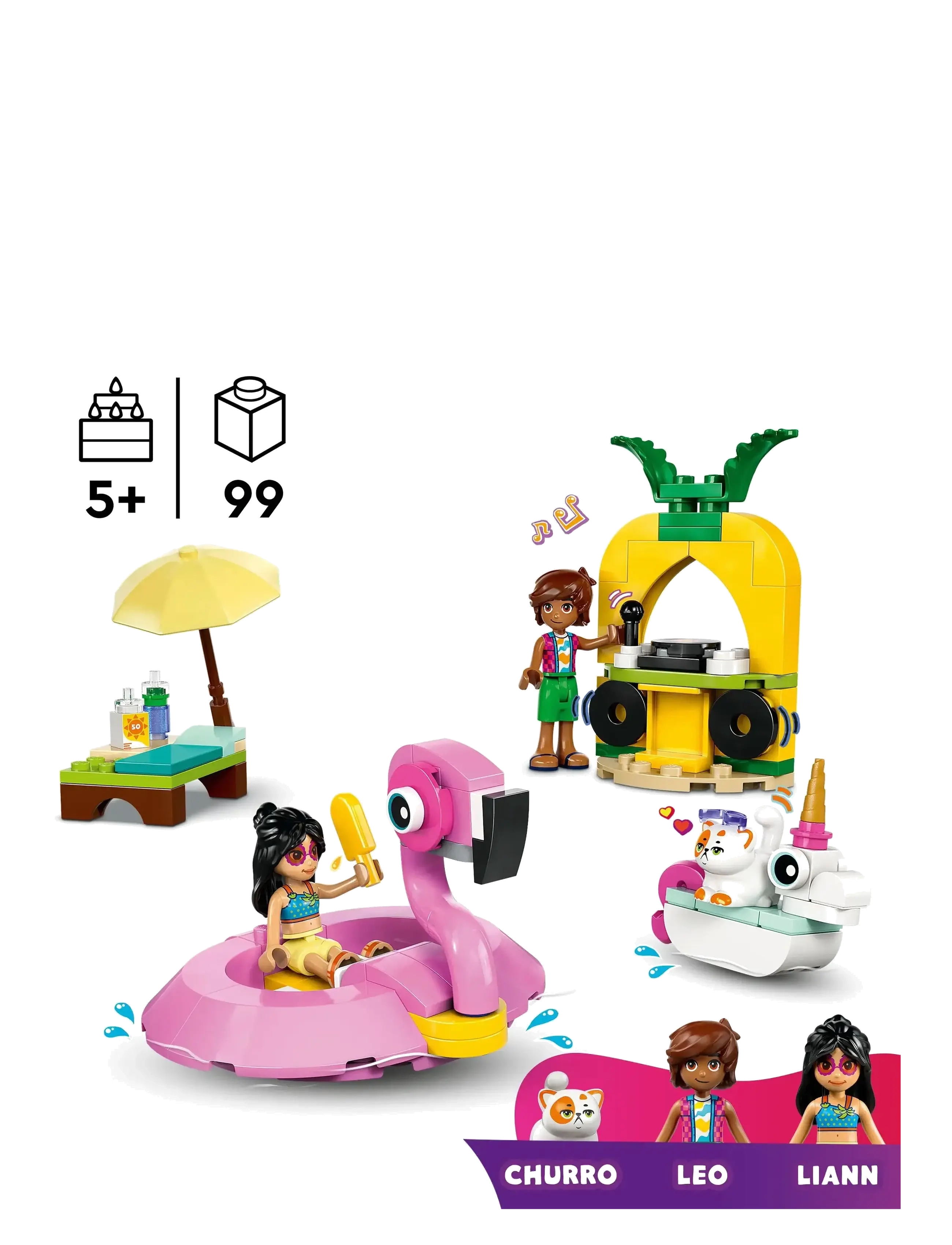LEGO - Friends Unicorn & Flamingo Pool Party Toy Building Set 42658 - lego friends - multi - 1