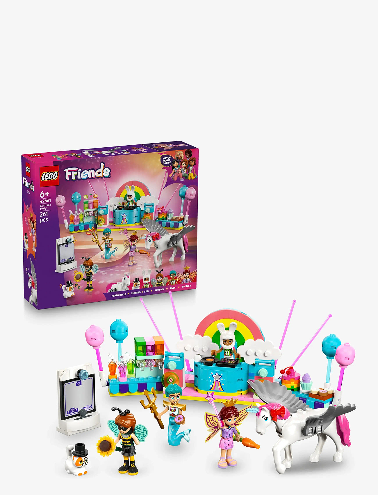 LEGO - Friends Costume Party with Unicorn & Fairy Pretend-Play Building Kit 42661 - lego friends - multi - 0