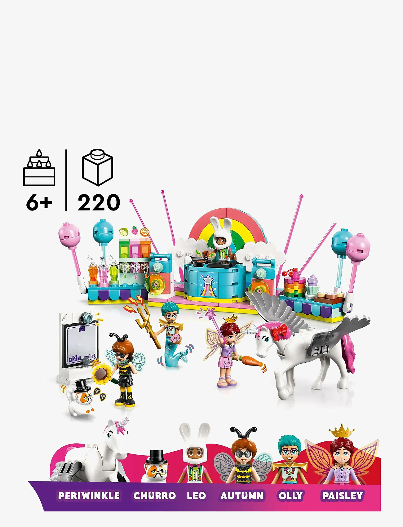 LEGO - Friends Costume Party with Unicorn & Fairy Pretend-Play Building Kit 42661 - lego friends - multi - 1