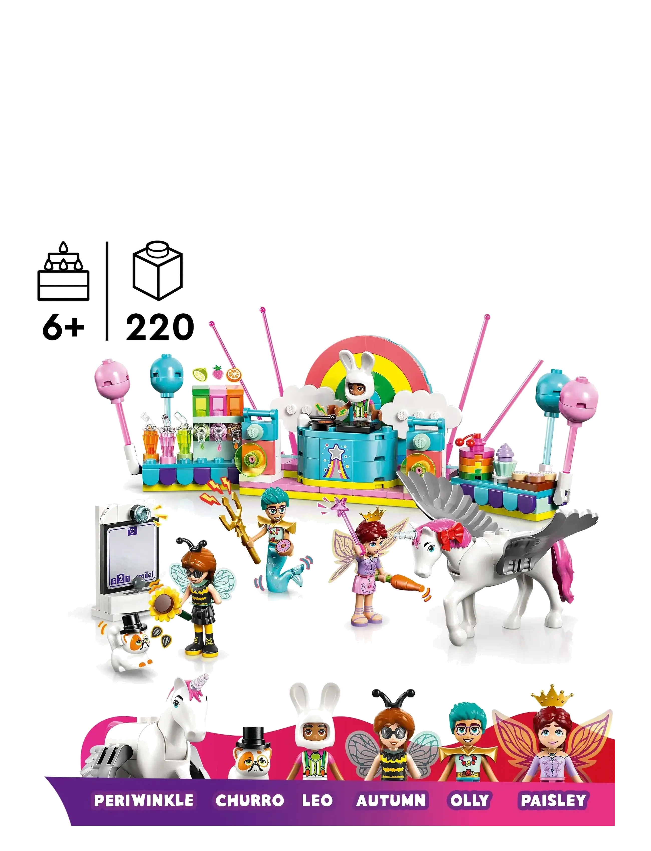 LEGO - Friends Costume Party with Unicorn & Fairy Pretend-Play Building Kit 42661 - lego friends - multi - 1