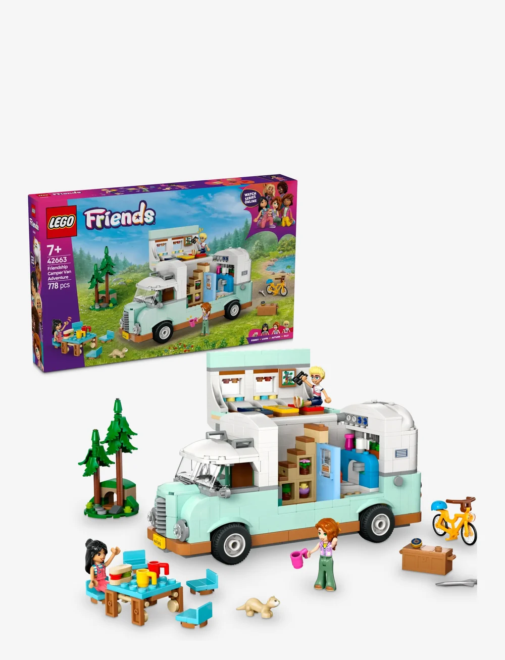 LEGO - Friends Friendship Camper Van Adventure Role-Play Building Set 42663 - lego friends - multi - 0
