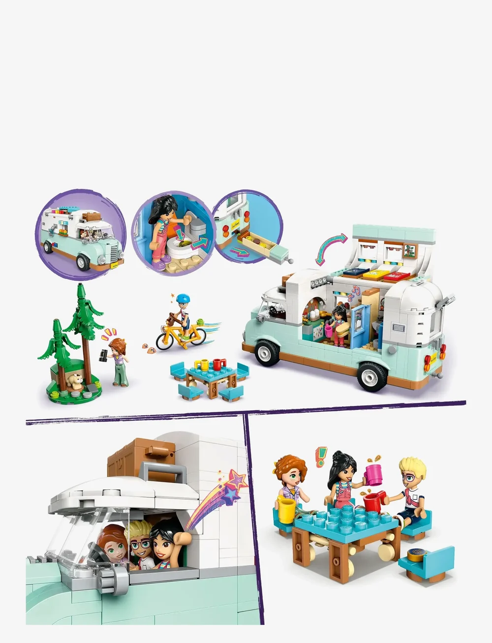 LEGO - Friends Friendship Camper Van Adventure Role-Play Building Set 42663 - lego friends - multi - 4