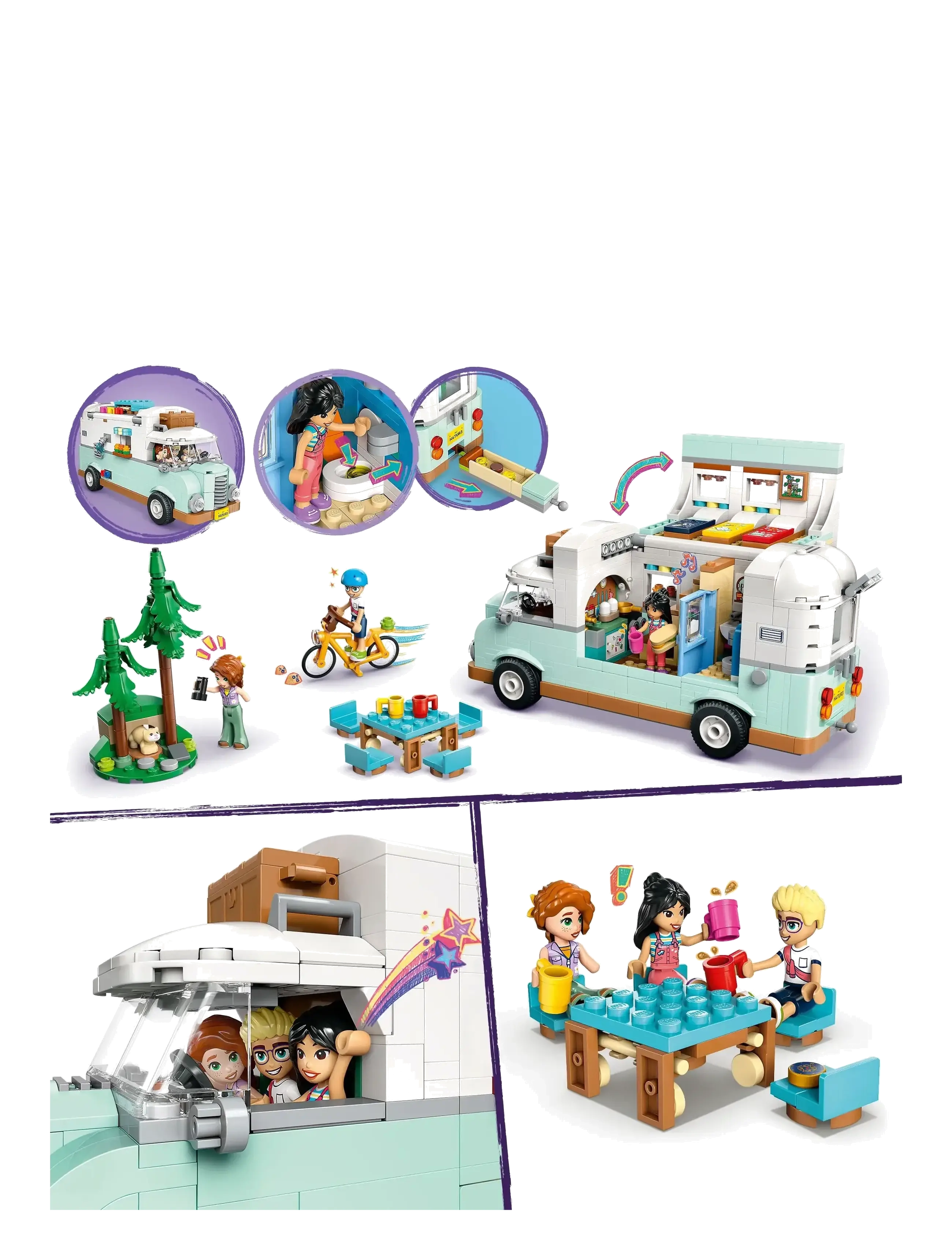 LEGO - Friends Friendship Camper Van Adventure Role-Play Building Set 42663 - lego® friends - multi - 4