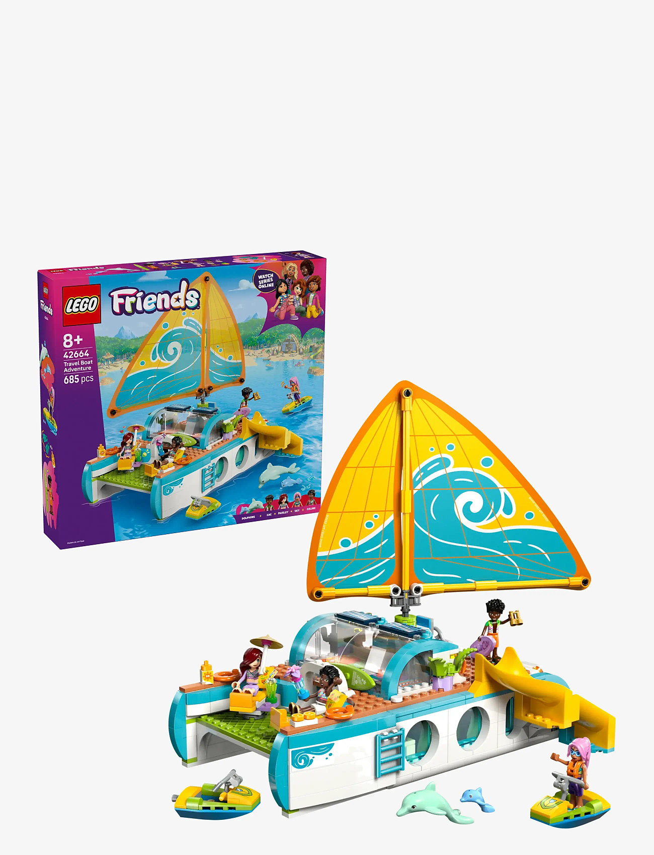 LEGO - Friends Travel Boat Adventure Building Kit Role-Play Toy 42664 - lego friends - multi - 0