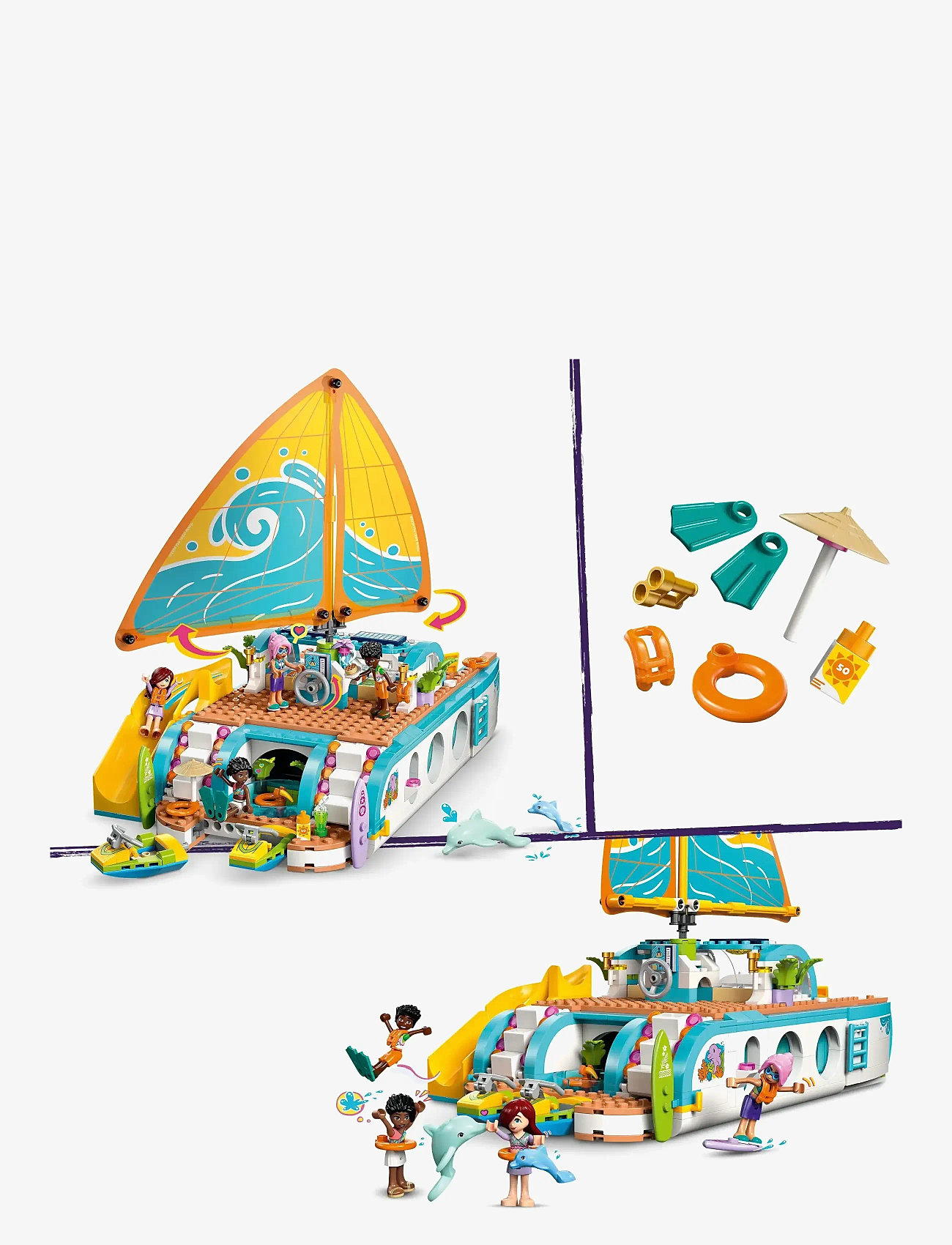LEGO - Friends Travel Boat Adventure Building Kit Role-Play Toy 42664 - lego friends - multi - 4