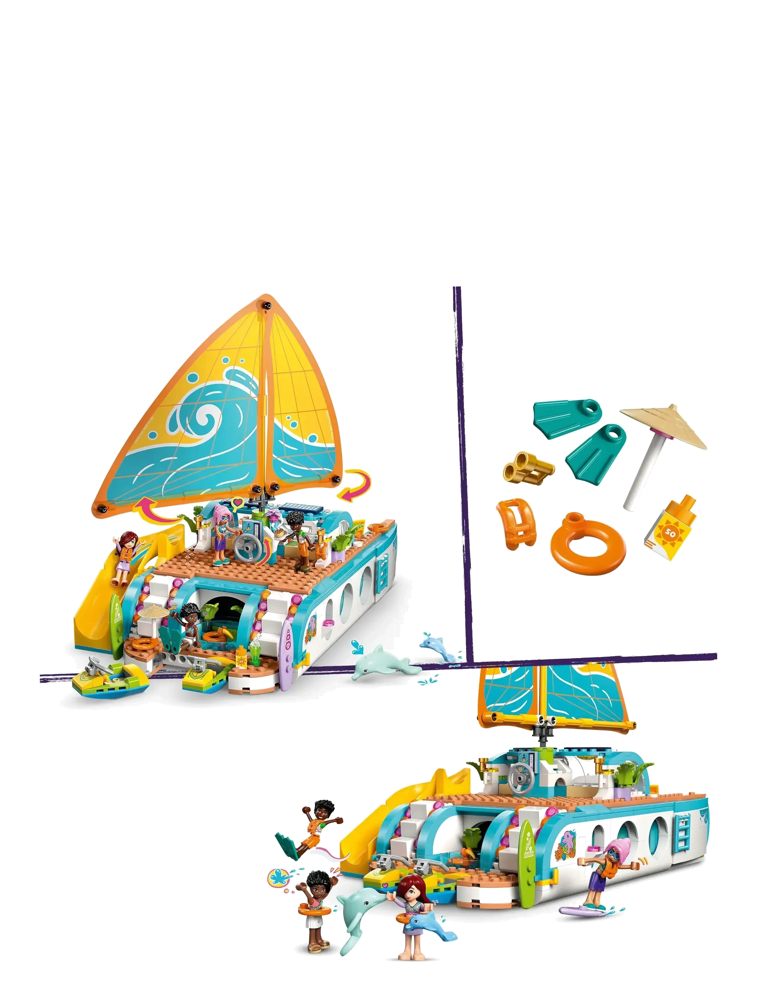 LEGO - Friends Travel Boat Adventure Building Kit Role-Play Toy 42664 - lego friends - multi - 4