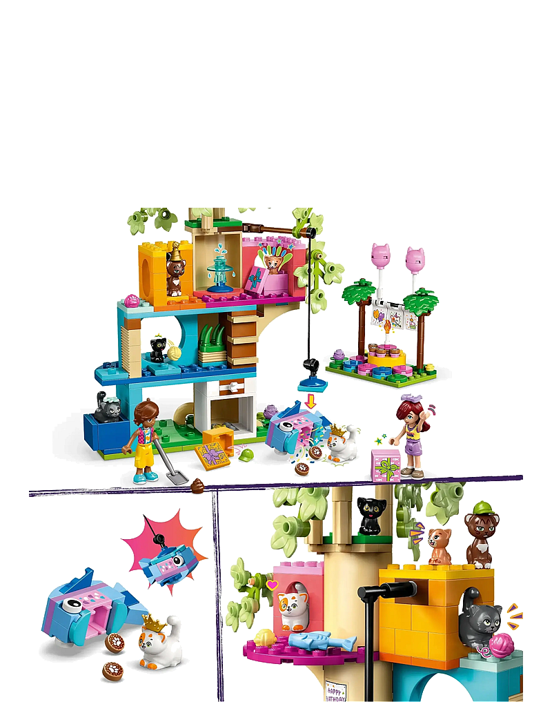 LEGO - Friends Cat Birthday Party & Tree House Building Kit Toy 42666 - lego friends - multi - 3
