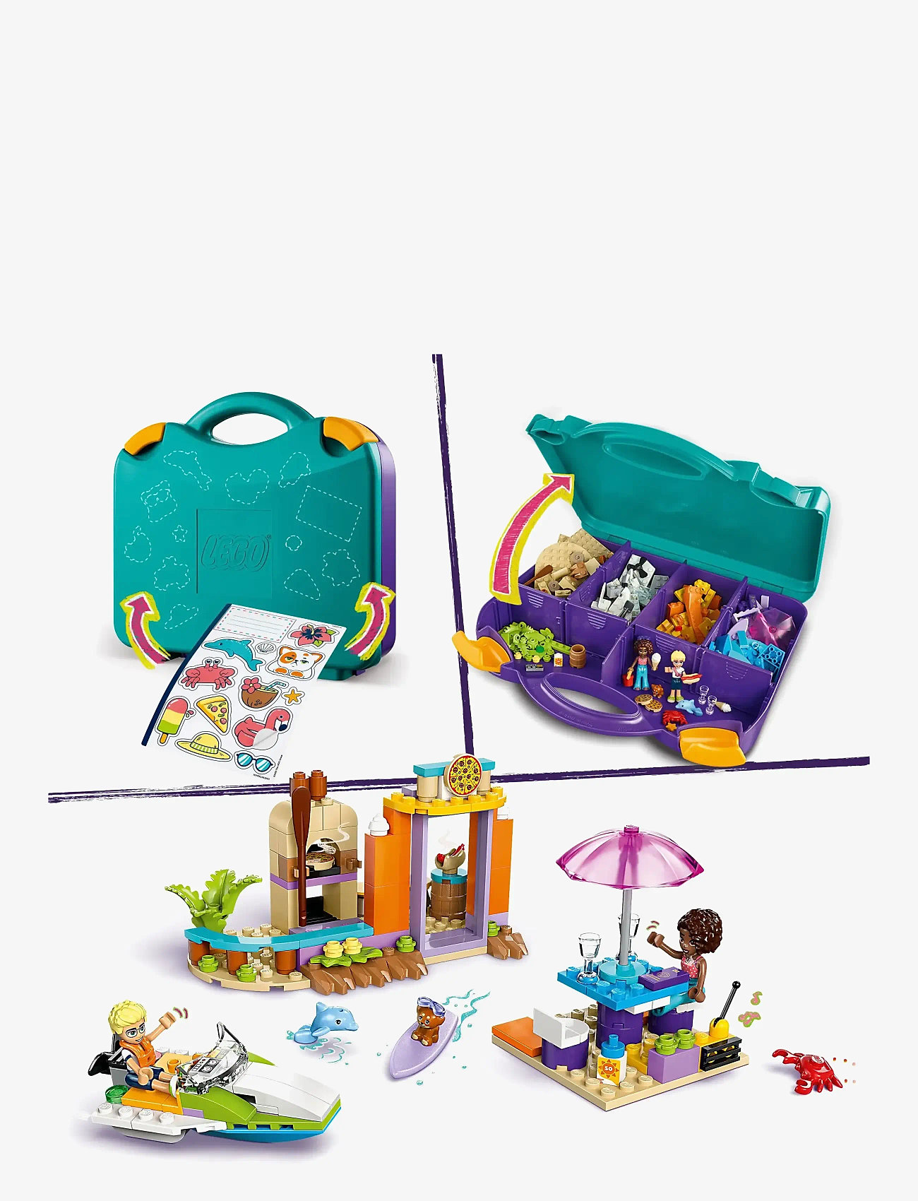 LEGO - Friends Creative Beach and Travel Suitcase Buildable Toy Set 42672 - multi - 2