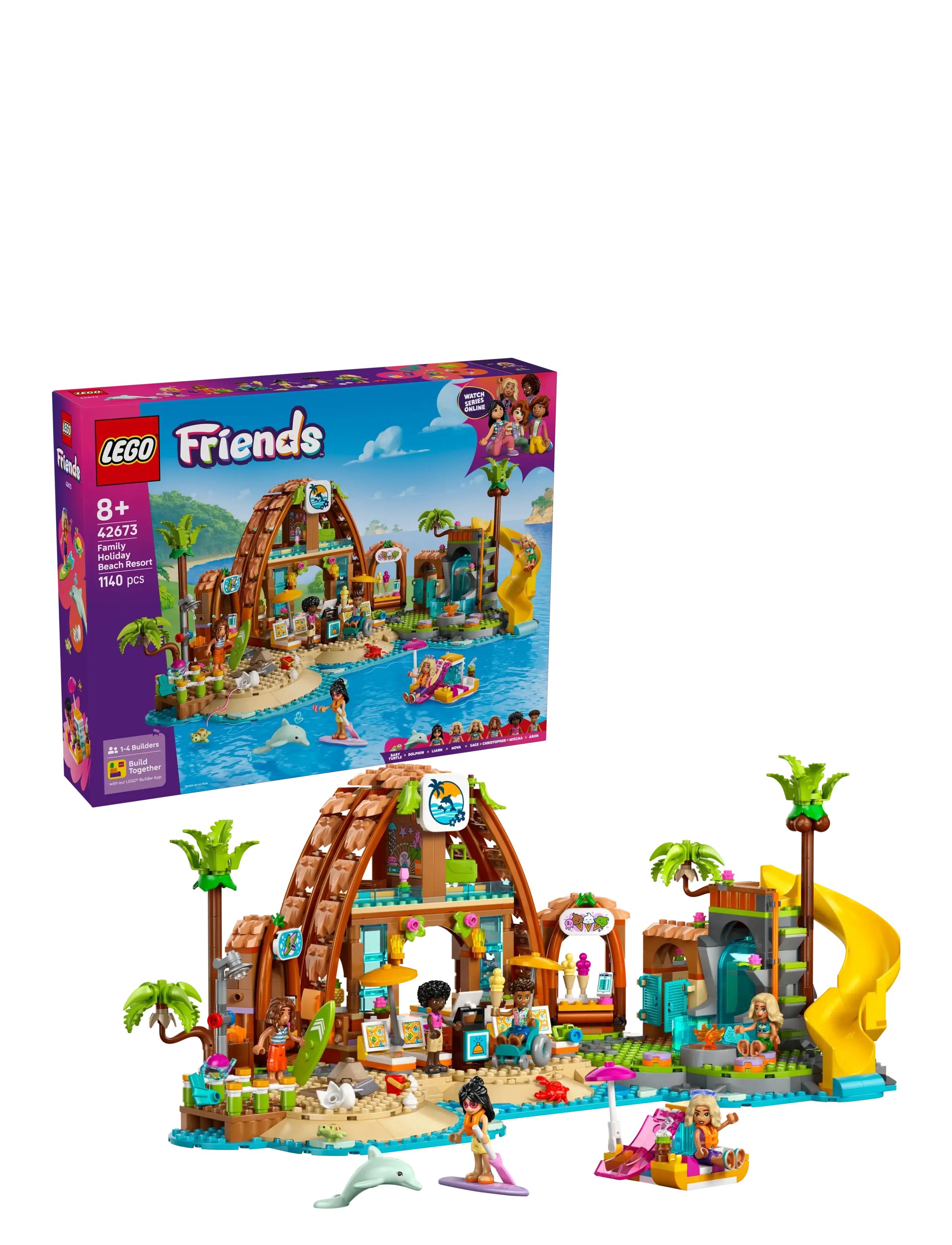 LEGO Familieferie På Strandresort 42673, One Size, Multi/patterned, Lego Legetøj > Lego friends, Børn