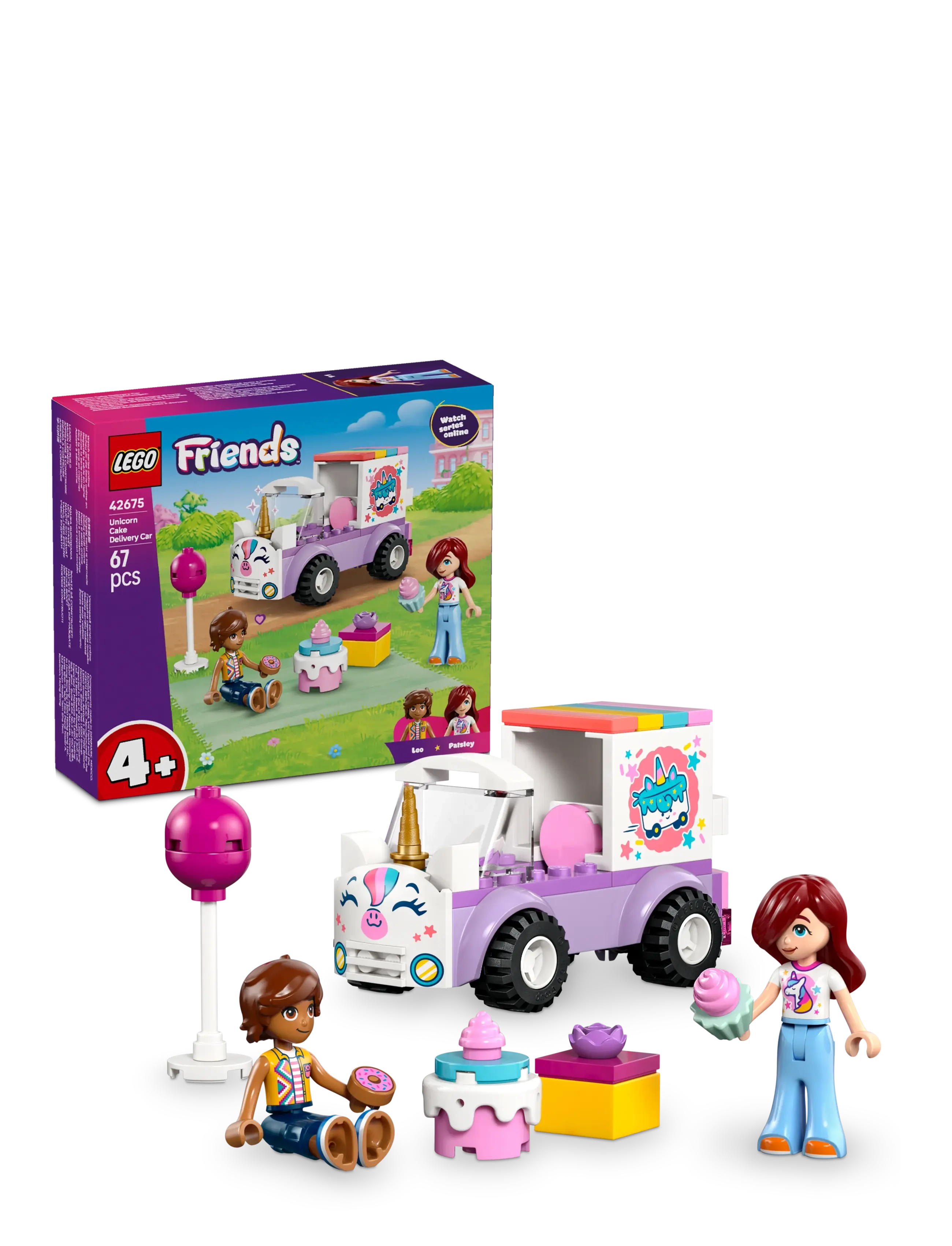 LEGO Friends Unicorn Cake Delivery Car Toy 42675 - LEGO Friends - MULTI / purple