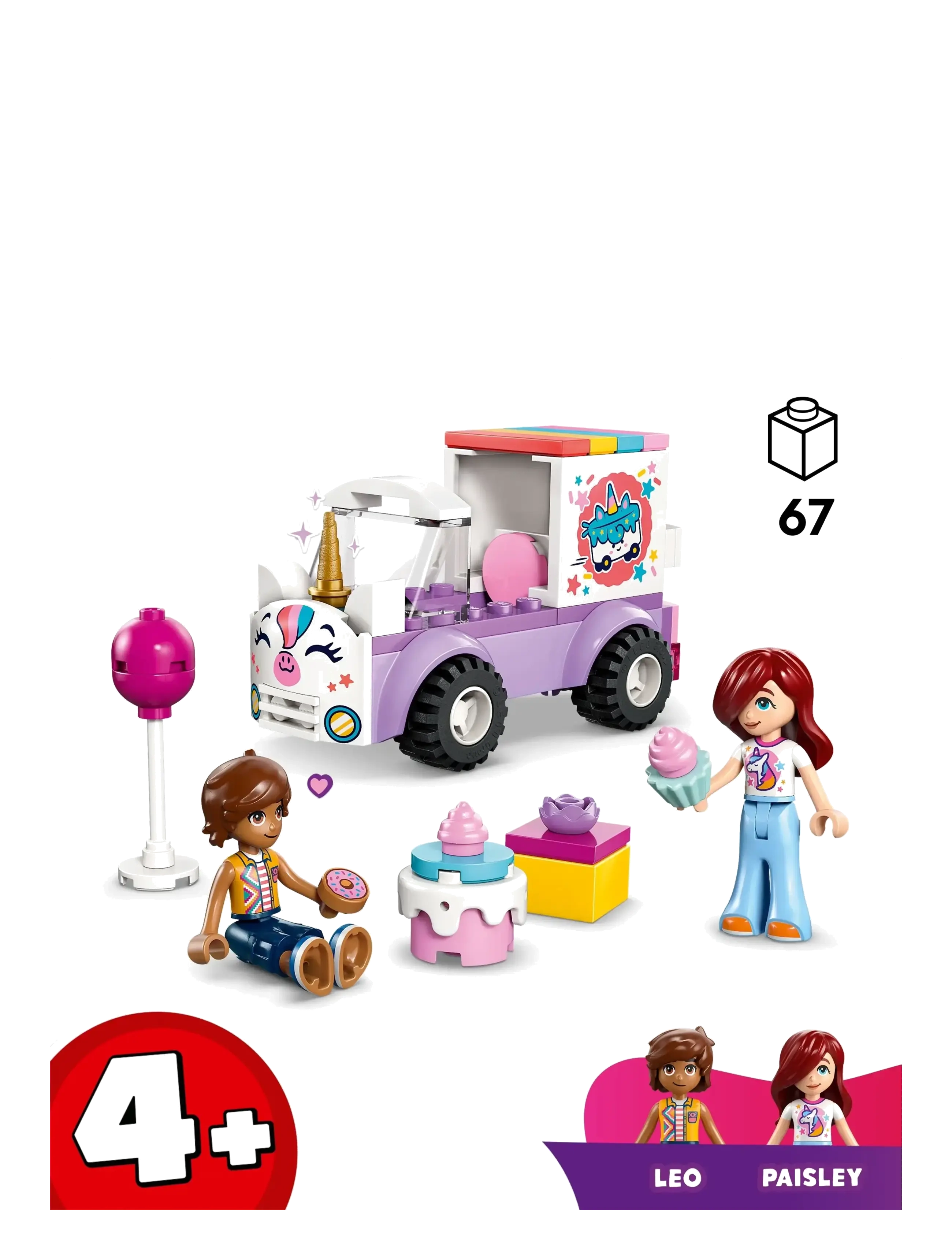 LEGO - Friends Unicorn Cake Delivery Car Toy 42675 - lego friends - multi - 1