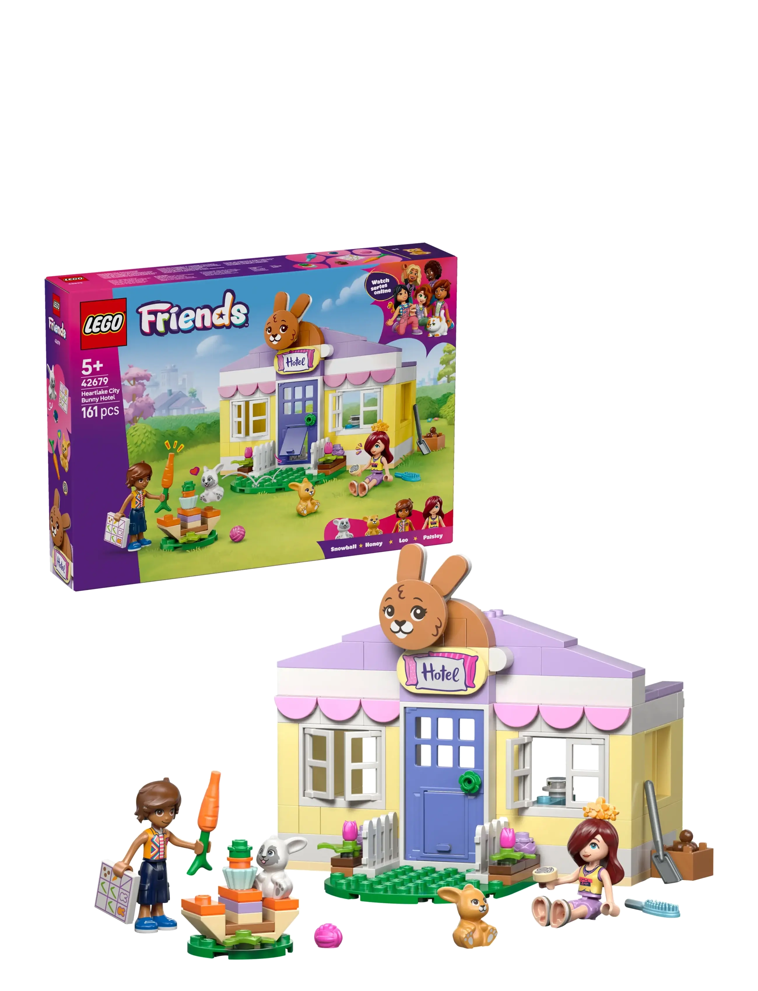 LEGO Heartlake City Kaninhotel 42679, One Size, Yellow, Lego Legetøj > Lego friends, Børn