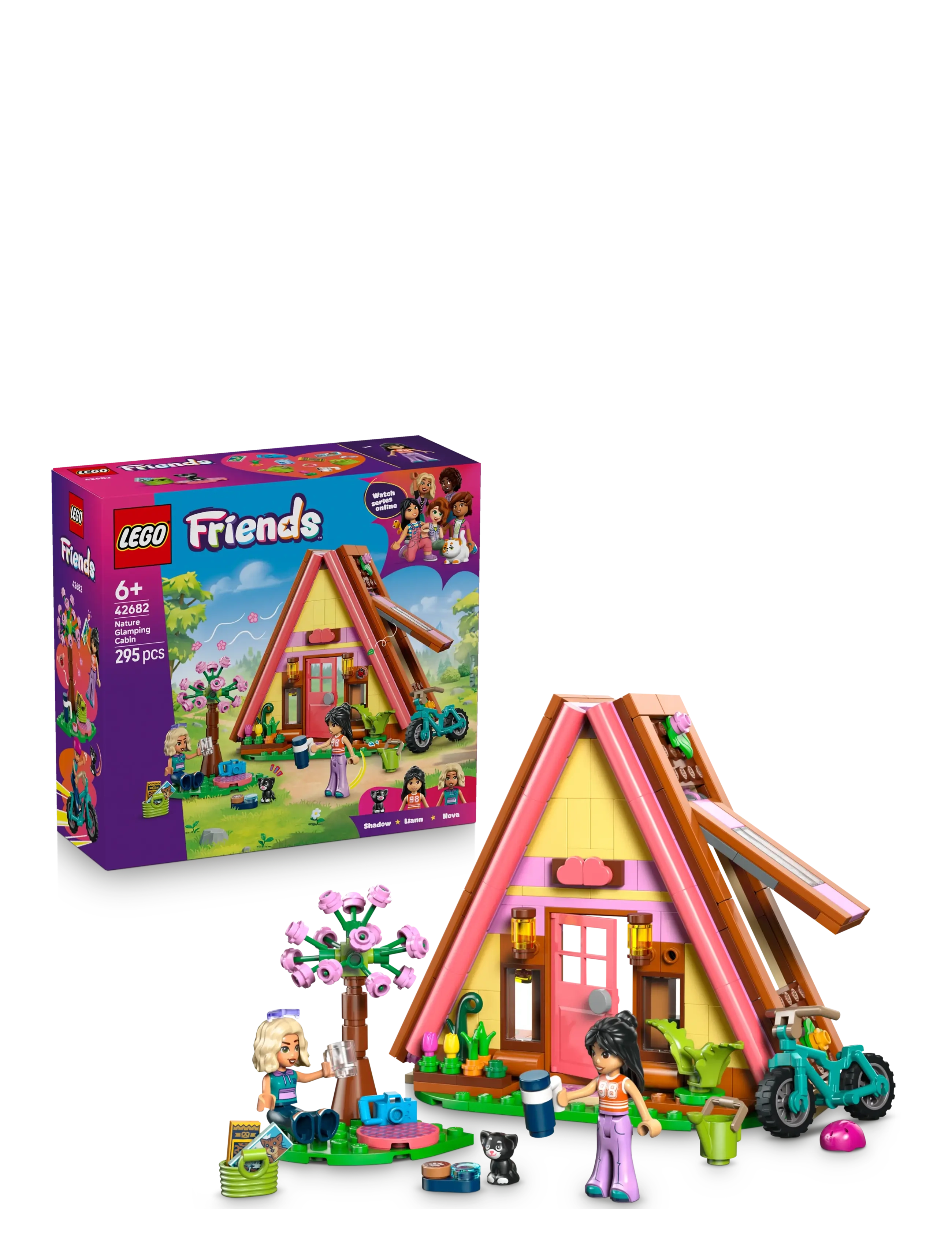 LEGO Glampinghytte I Naturen 42682, Børn, Lego friends, Lila, Str: ONE SIZE