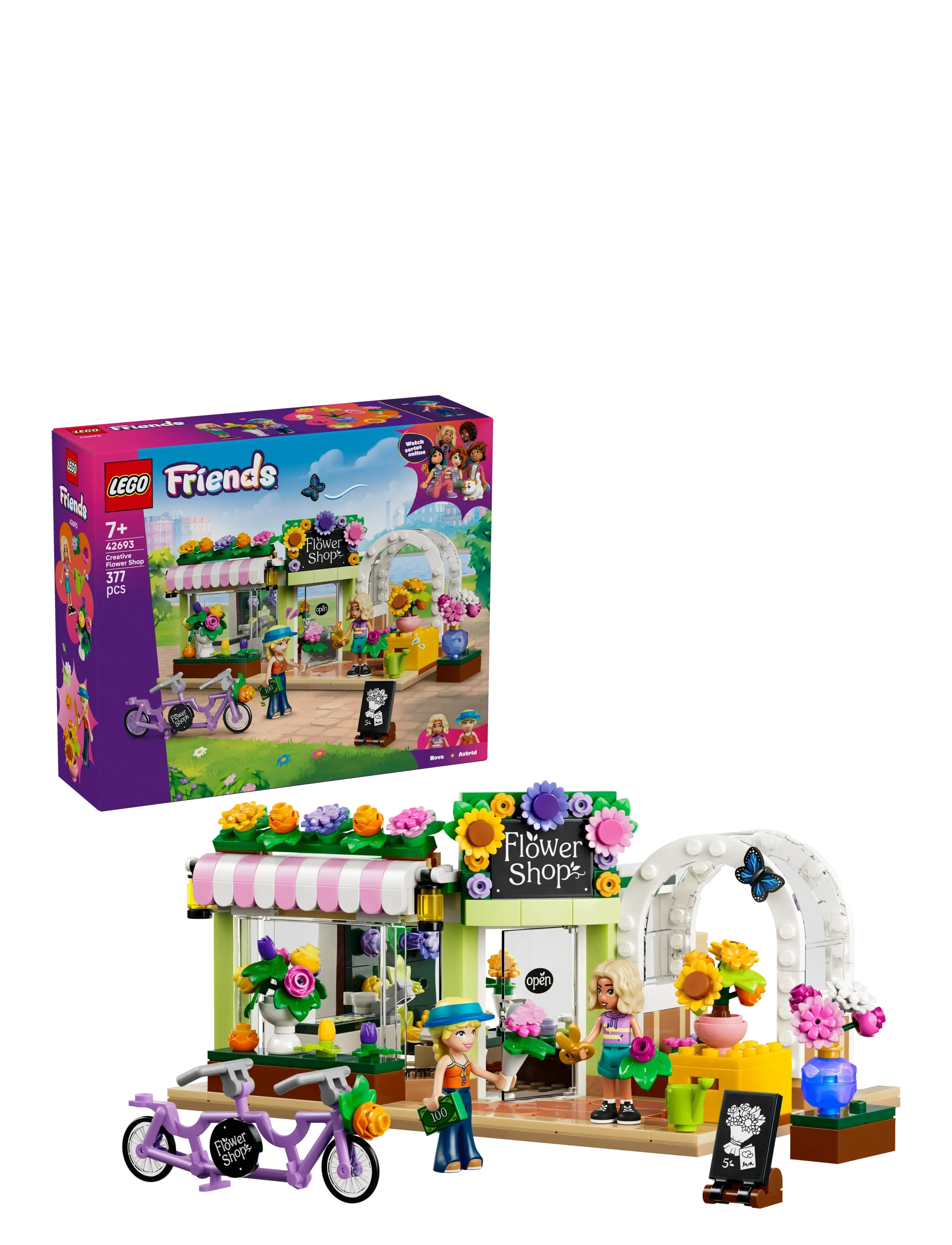 LEGO Kreativ Blomsterbutik 42693, One Size, Lego Spielzeug, Lila - friends, Kinder