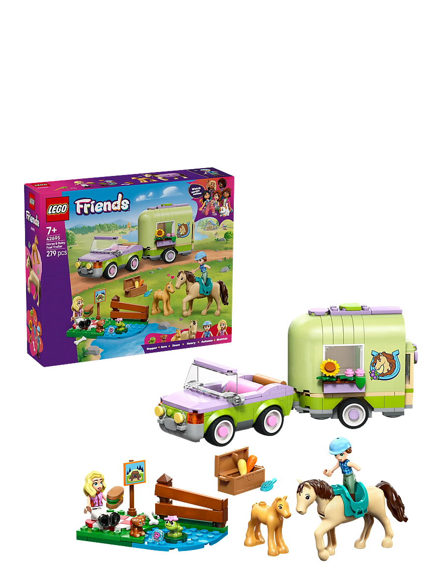LEGO - Friends Horse & Baby Foal Trailer Toy Set 42695 - lego friends - multi - 0
