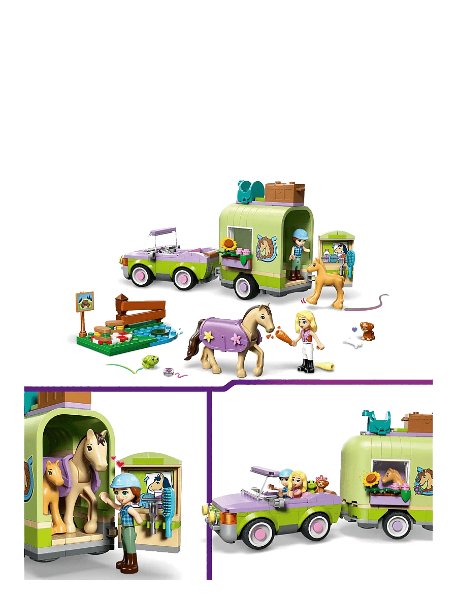 LEGO - Friends Horse & Baby Foal Trailer Toy Set 42695 - lego friends - multi - 3