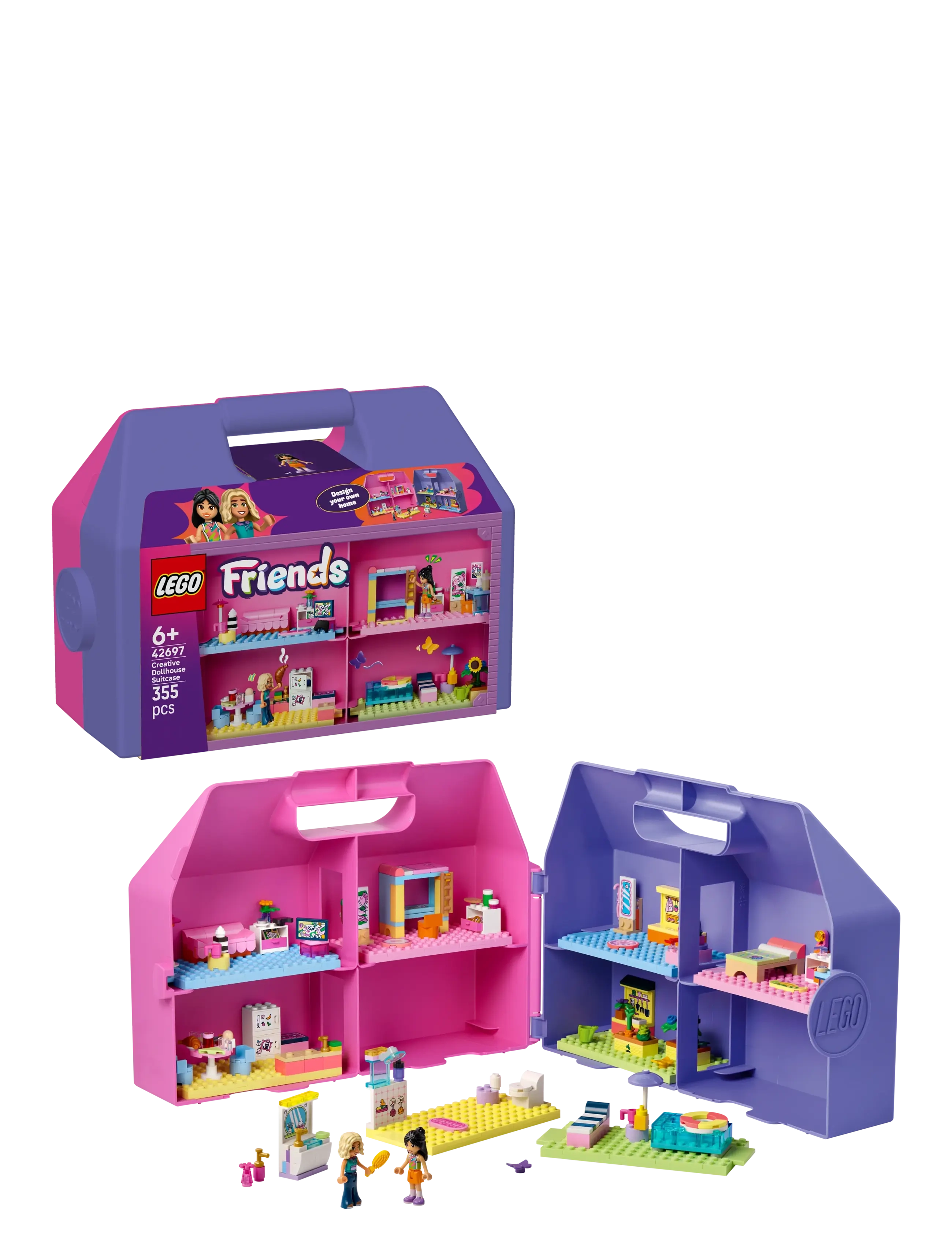 LEGO Kreativ Dukkehuskuffert 42697, One Size, Lego Spielzeug, Mehrfarbig/gemustert - friends, Kinder