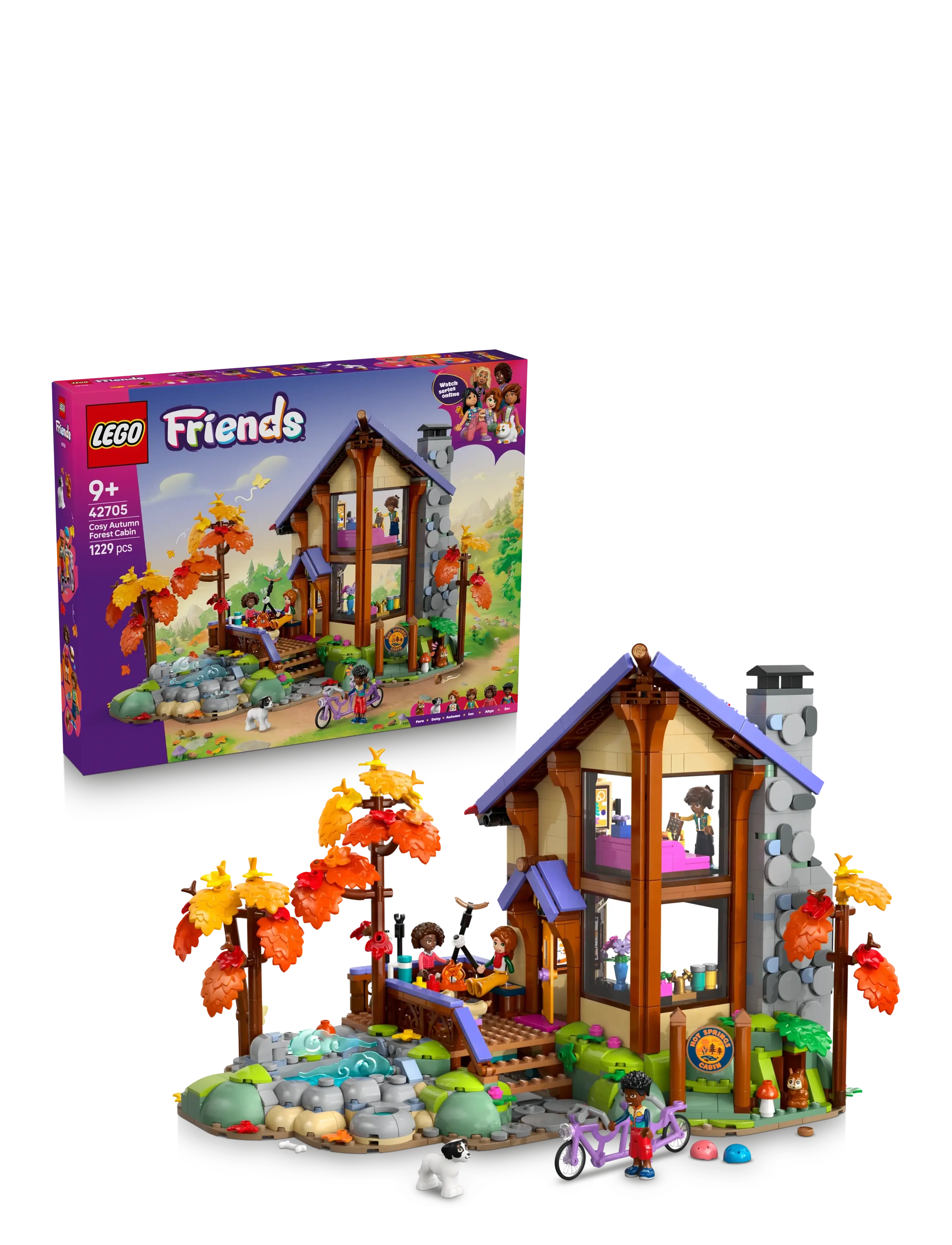 LEGO Hyggelig Efterårs-Skovhytte 42705, One Size, Lego Spielzeug, Lila - friends, Kinder
