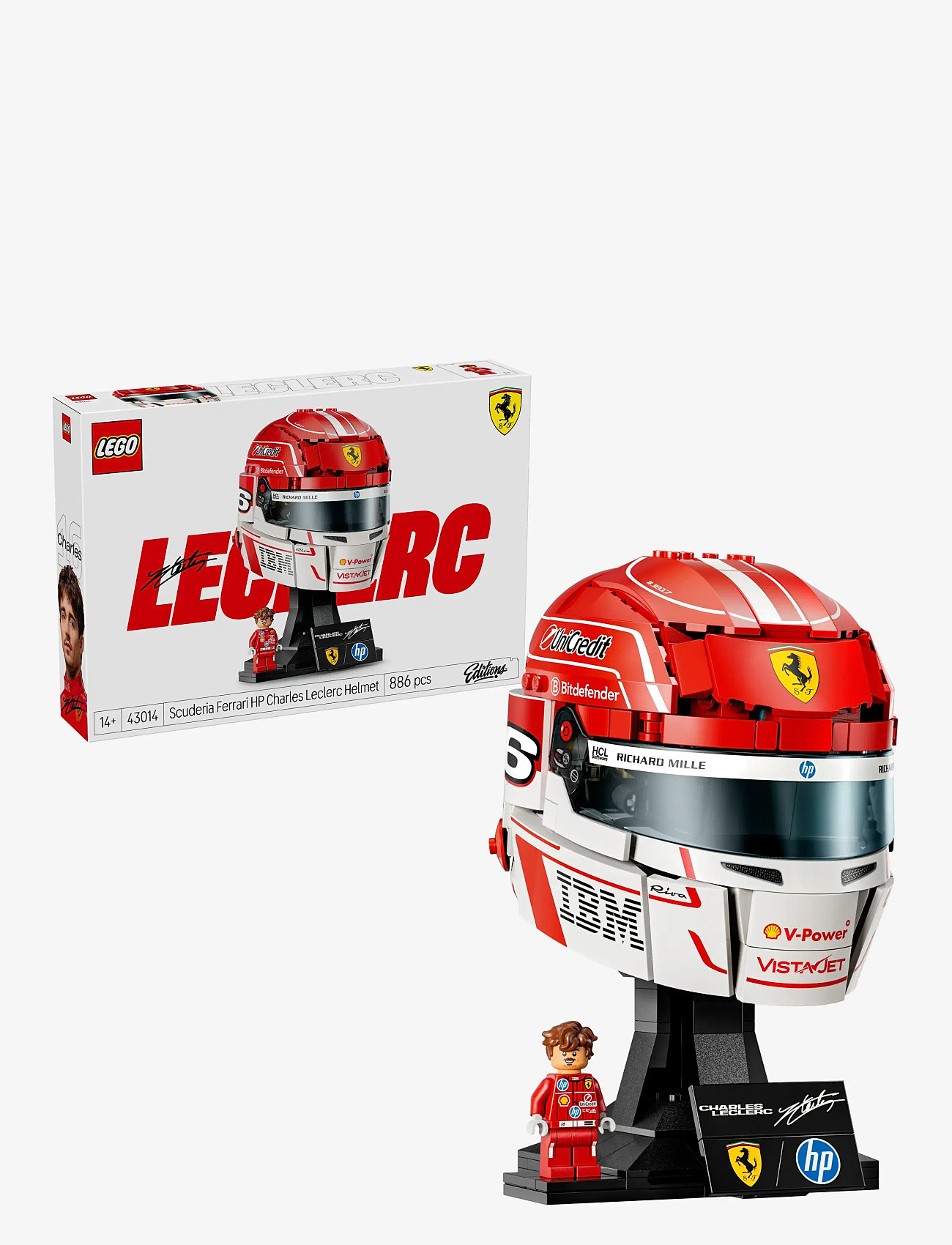 LEGO - Editions Scuderia Ferrari HP Charles Leclerc Helmet 43014 - lego speed champions - multi - 0