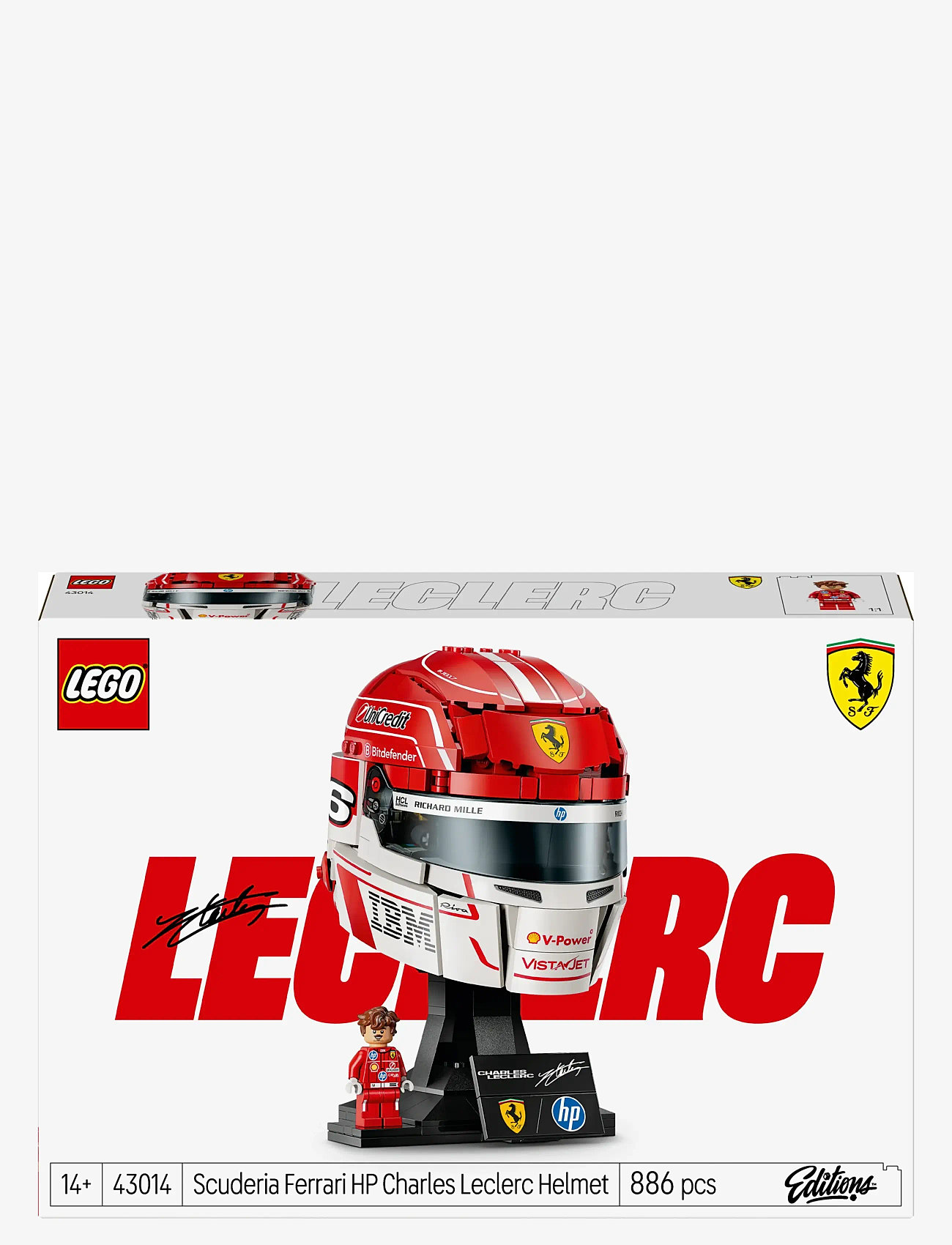LEGO - Editions Scuderia Ferrari HP Charles Leclerc Helmet 43014 - lego speed champions - multi - 5