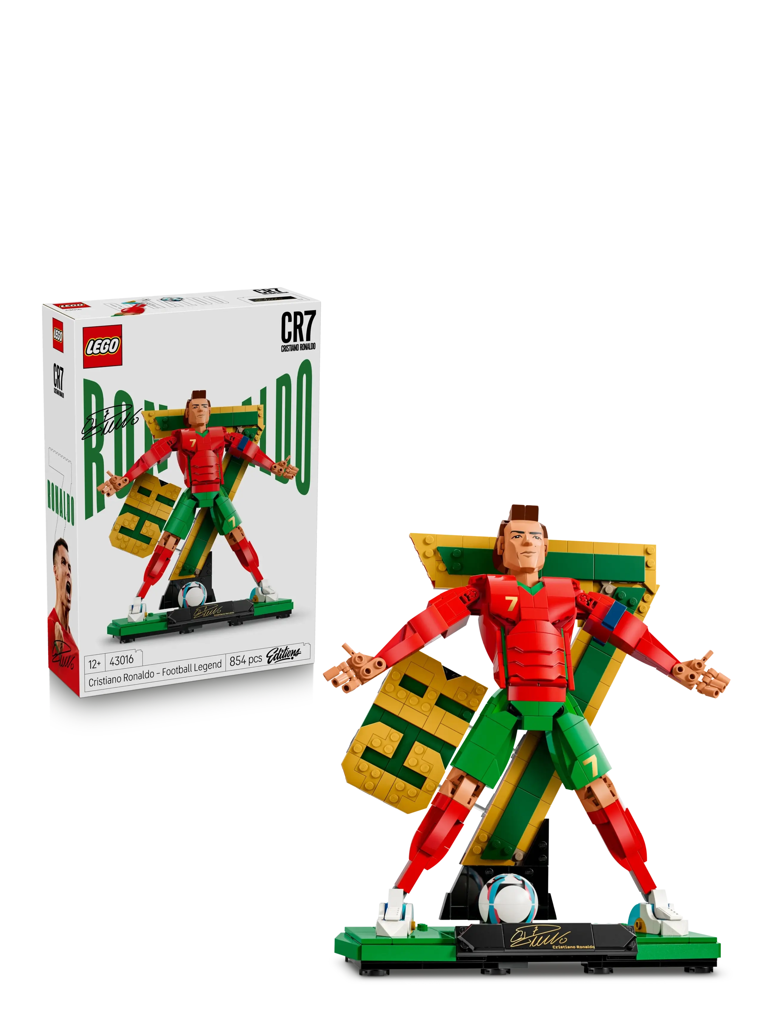 LEGO Editions Cristiano Ronaldo – Football Legend Set 43016, One Size, Lego Spielzeug, Mehrfarbig/gemustert - icons, Kinder