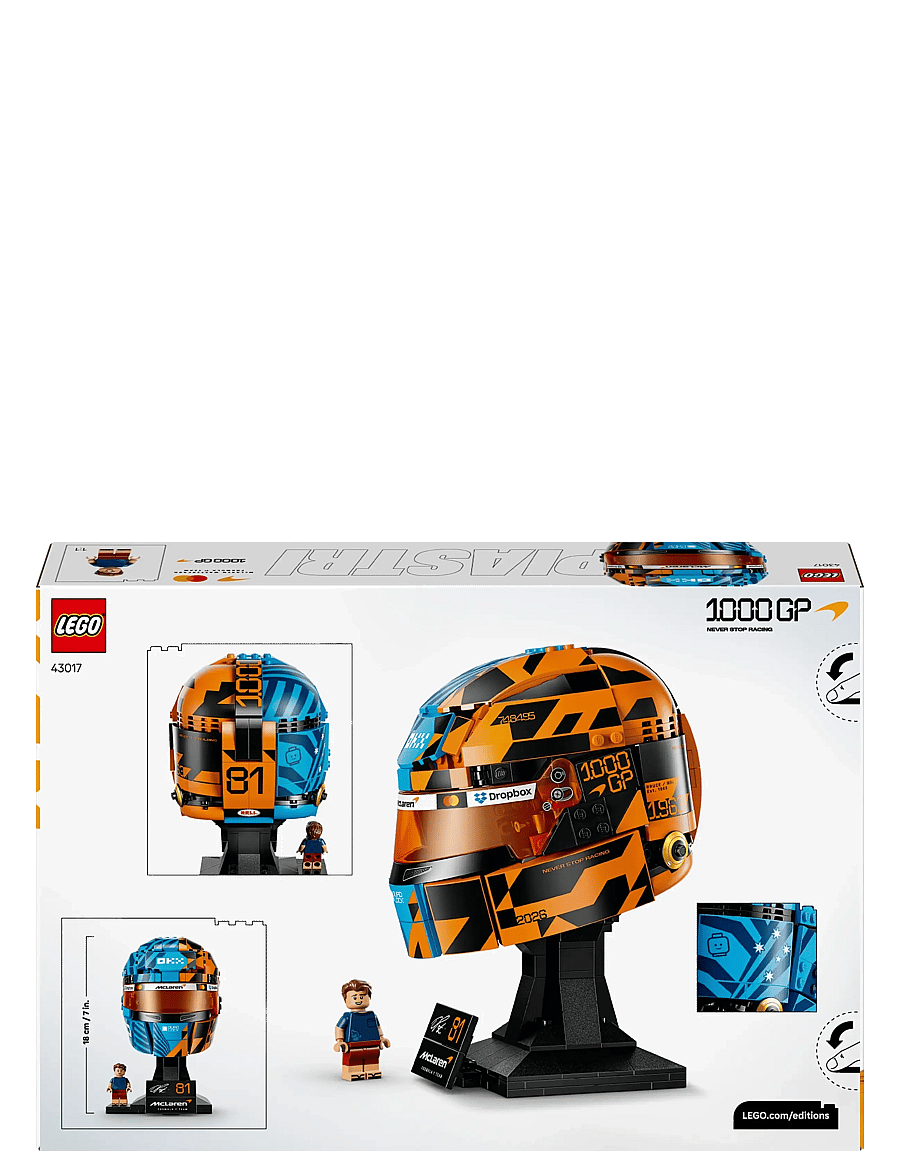 LEGO - Editions McLaren Mastercard Team Oscar Piastri Helmet 43017 - lego formula 1 - multi - 3
