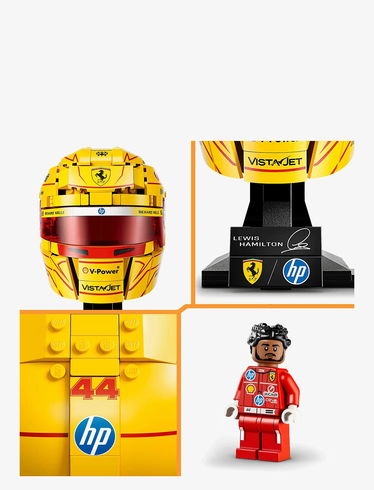 LEGO - Editions Scuderia Ferrari HP Lewis Hamilton Helmet 43022 - lego speed champions - multi - 4