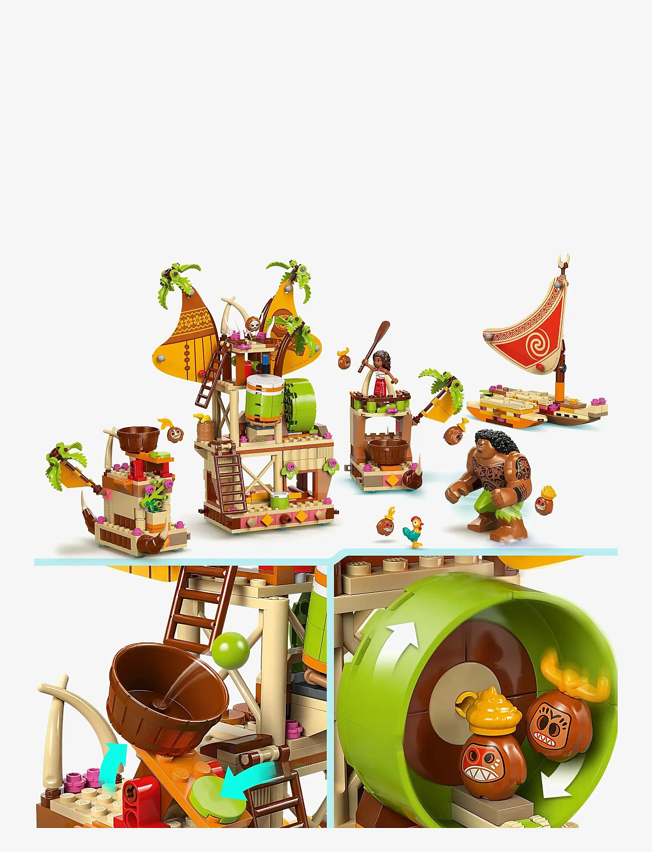 LEGO - Disney Moana 2 Kakamora Barge, Toy Building Set 43258 - lego disney™ - multi - 3