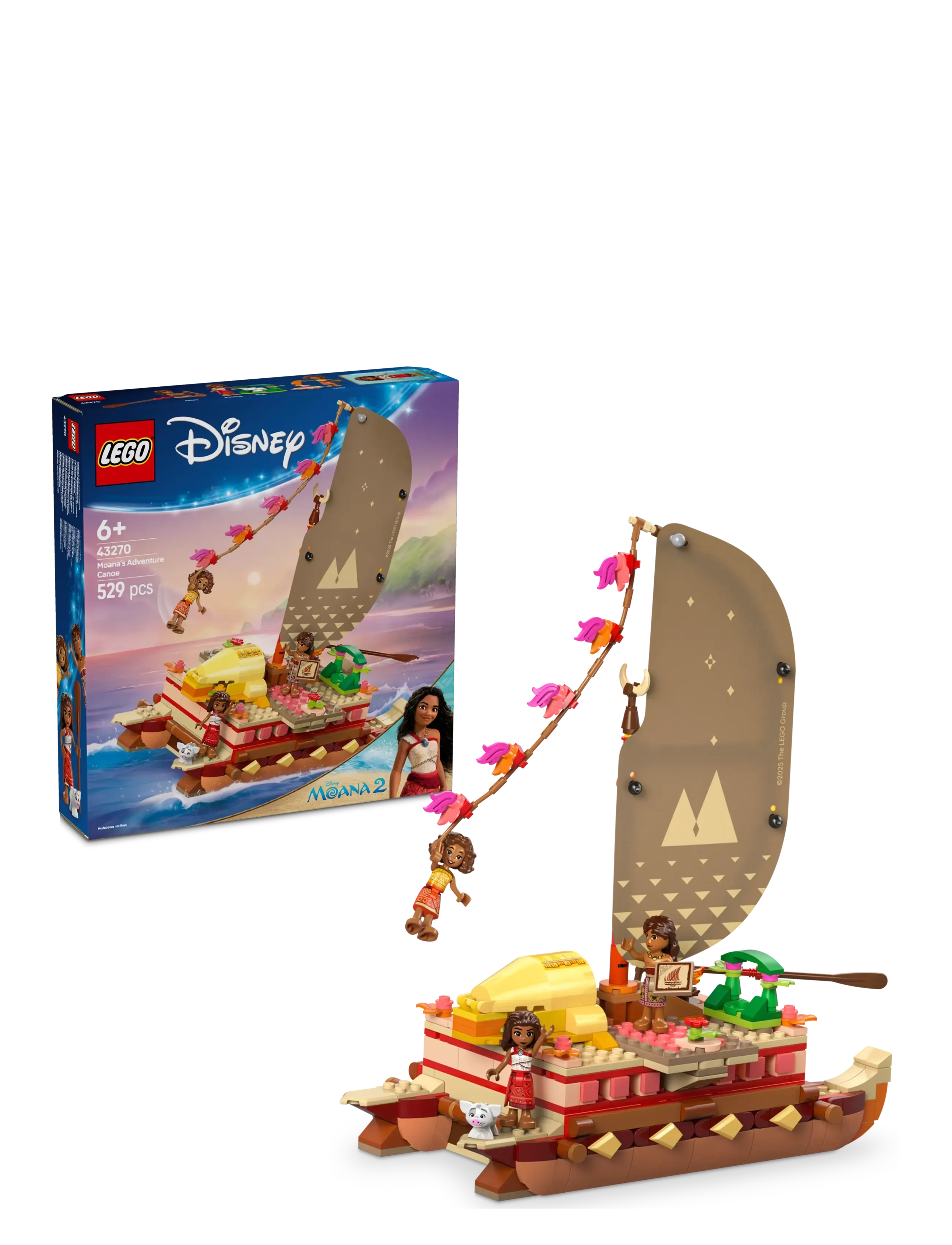 LEGO Vaianas Eventyrkano 43270, One Size, Lego Spielzeug, Mehrfarbig/gemustert - Lego Disney , Kinder