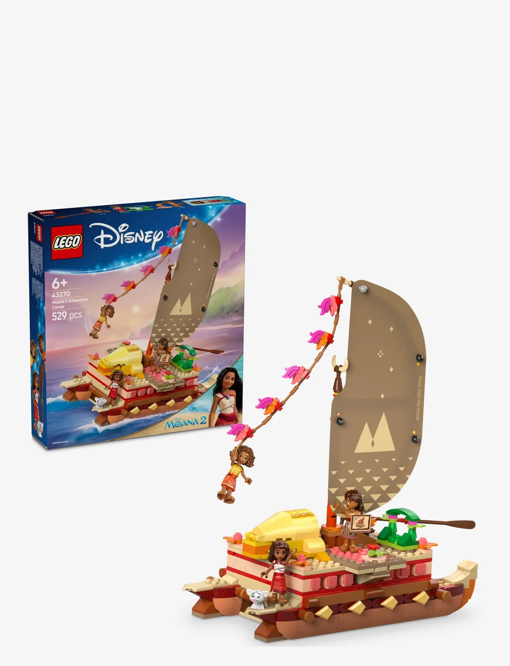 LEGO - Disney Moana’s Adventure Canoe Fantasy Toy Model Kit 43270 - lego disney princess - multi - 0