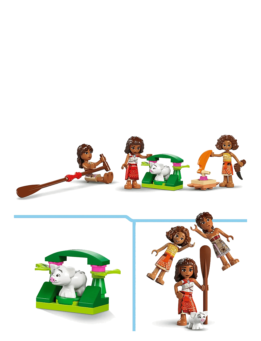 LEGO - Disney Moana’s Adventure Canoe Fantasy Toy Model Kit 43270 - lego disney princess - multi - 4