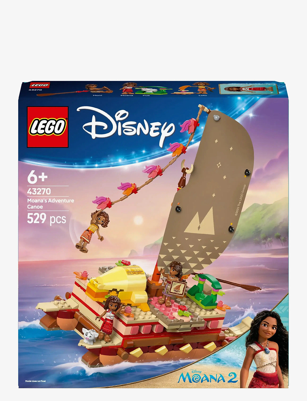 LEGO - Vaianas äventyrskanot 43270 - lego disney princess - multi - 5