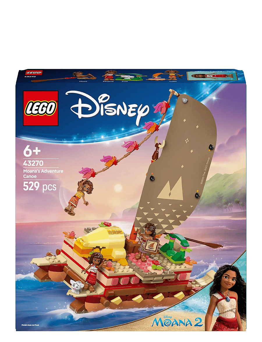 LEGO - Disney Moana’s Adventure Canoe Fantasy Toy Model Kit 43270 - lego disney princess - multi - 5