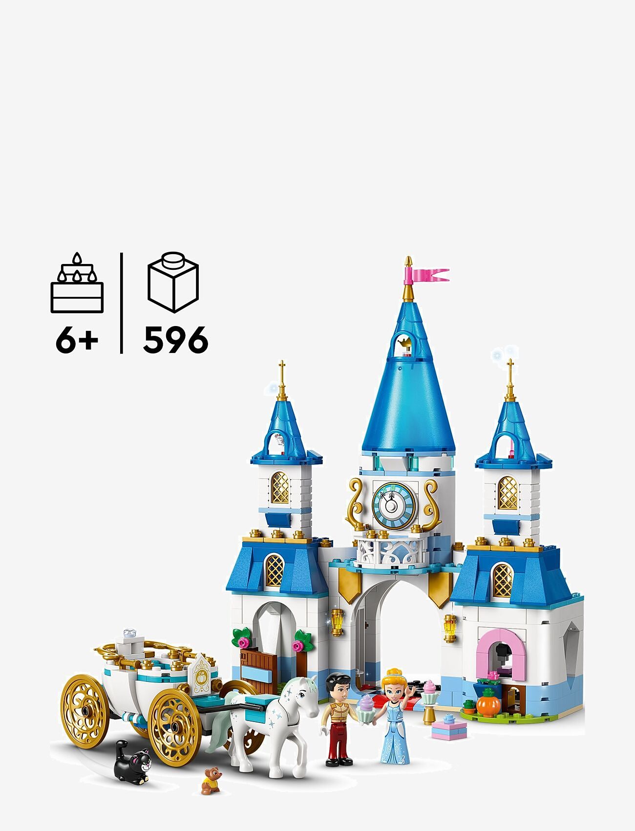 LEGO Disney Princess Cinderella’s Castle Horse Carriage Building Set  43275 (LGO43275)