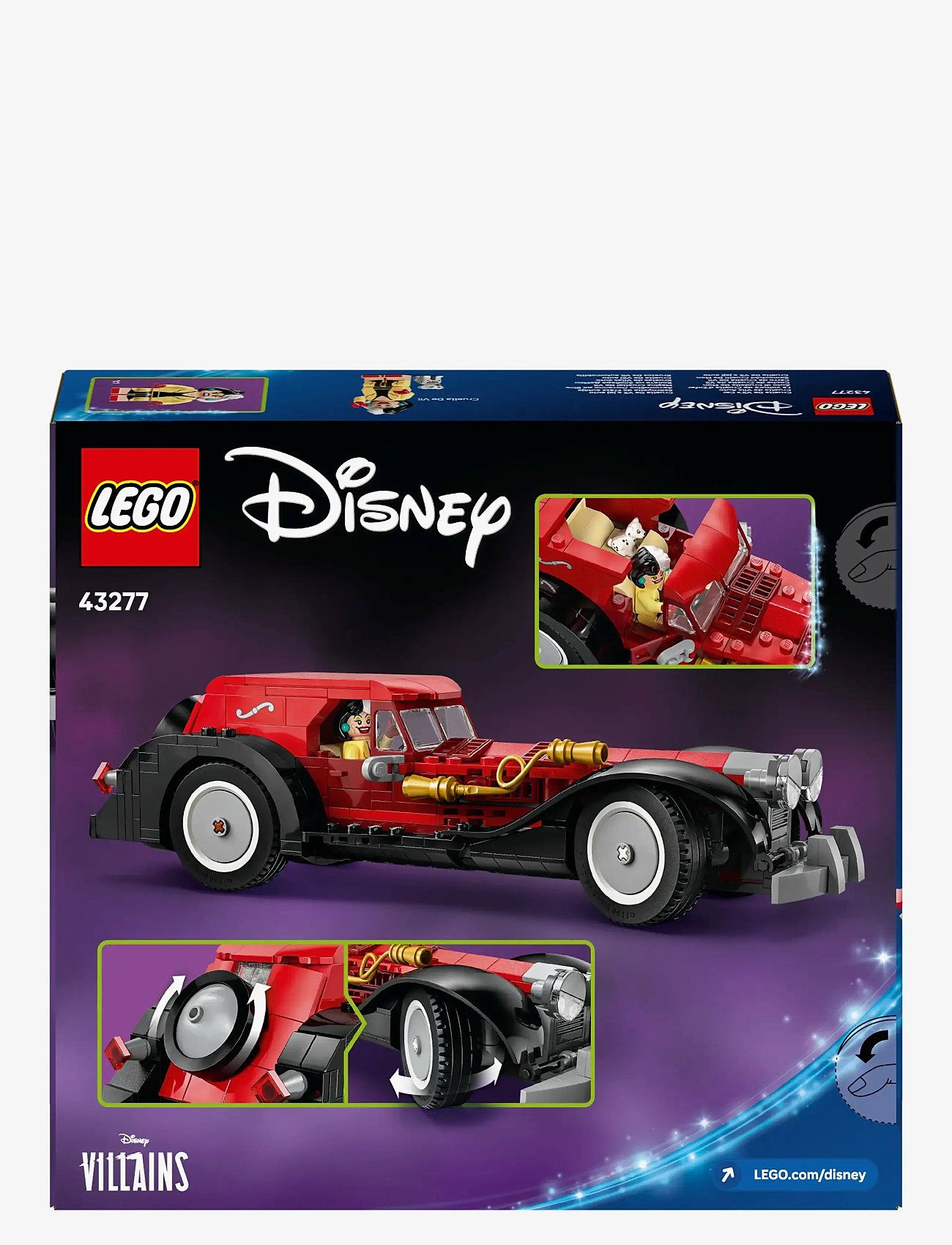 LEGO - Disney Cruella De Vil’s Car Model Building Toy Vehicle 43277 - lego disney™ - multi - 3