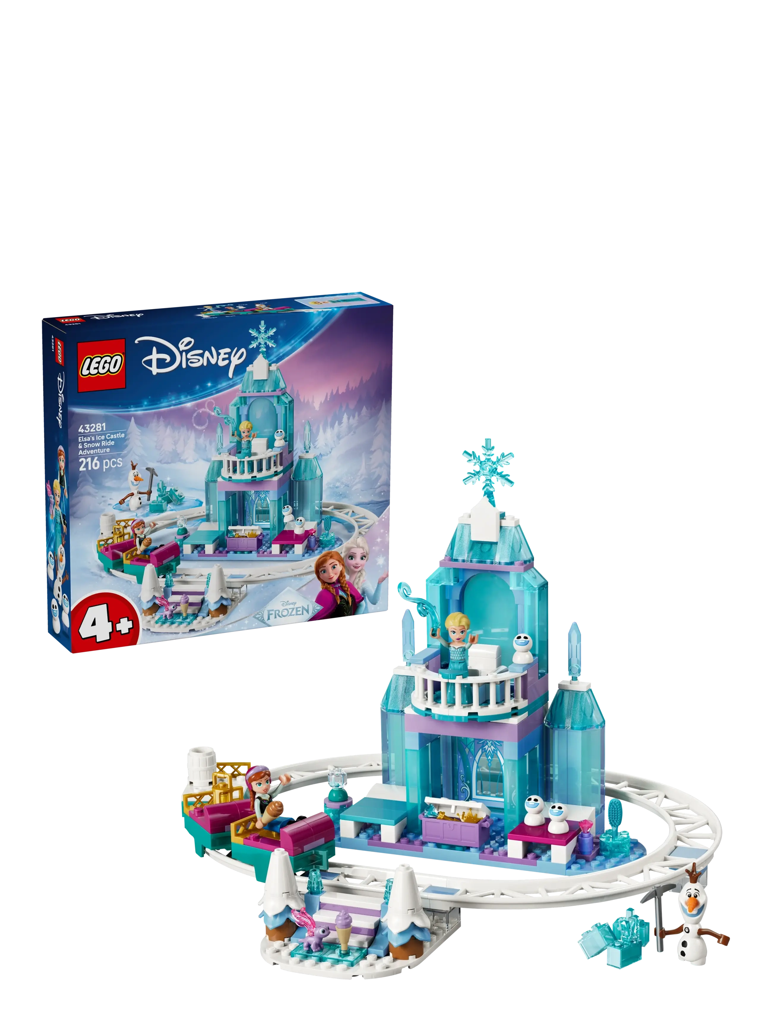 LEGO Elsas Isslot Og Snebane-Eventyr 43281, Børn, Lego disney Princess, Blå, Str: ONE SIZE