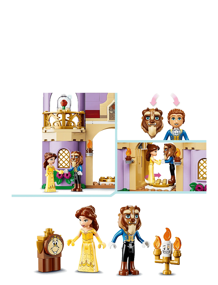 LEGO - Disney Princess Belle & the Beast’s Enchanted Castle 43289 - lego disney princess - multi - 4