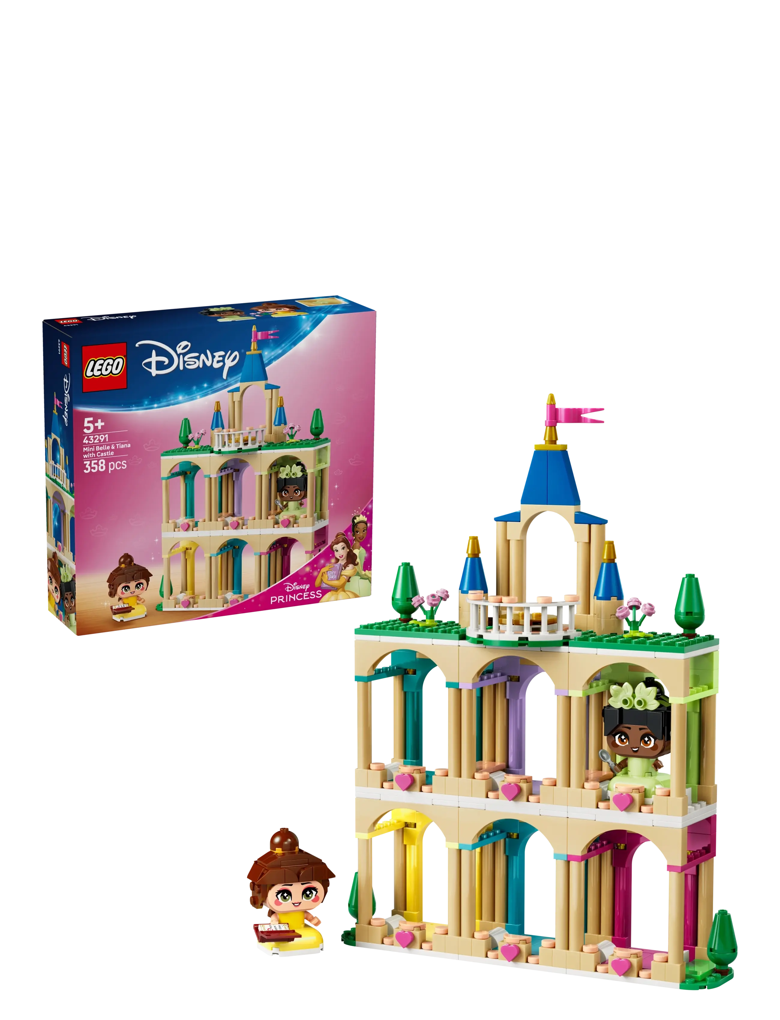 LEGO Minimodeller Af Belle Og Tiana Med Slot 43291, One Size, Lego Disney , Mehrfarbig/gemustert - Lego disney Princess, Kinder