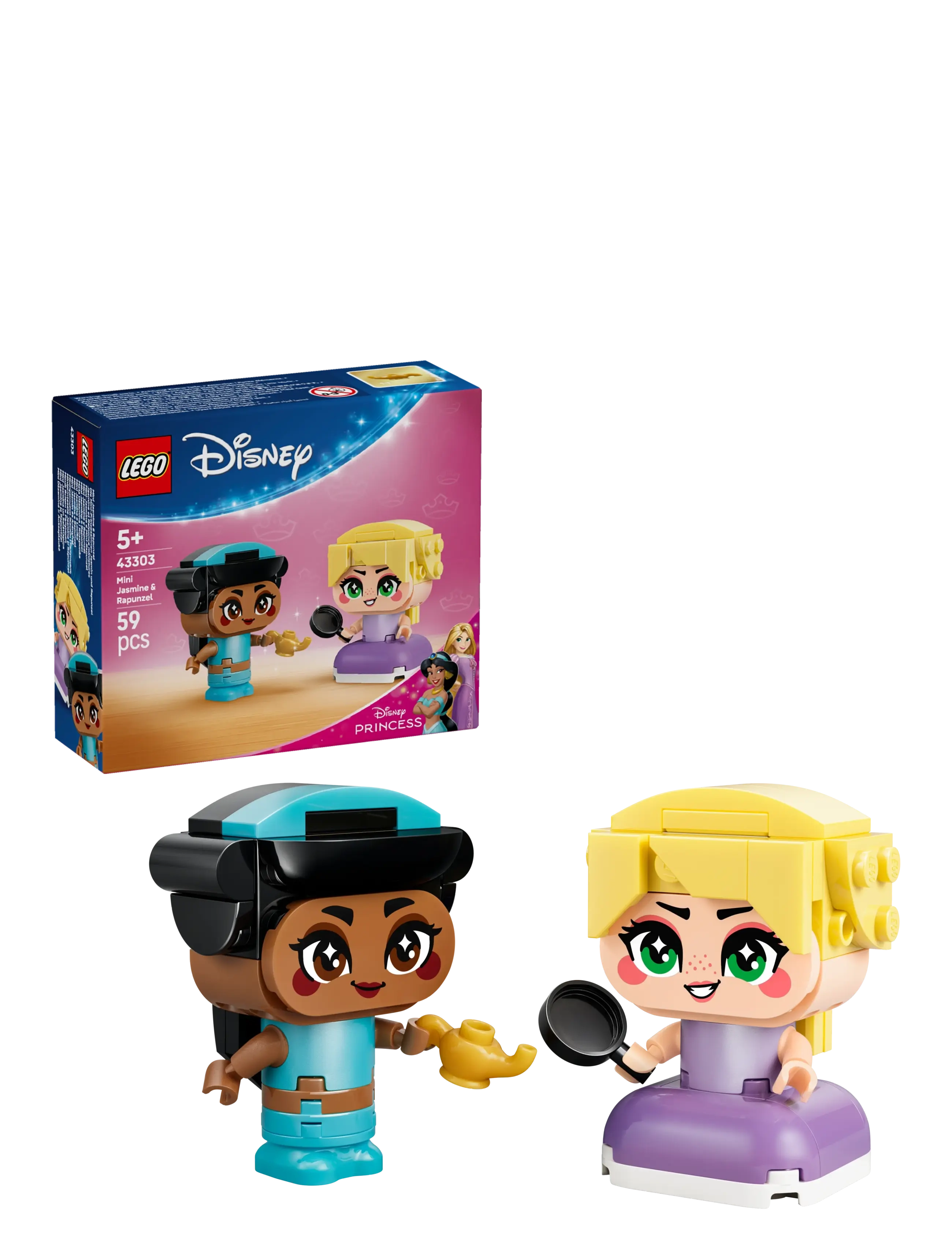 LEGO Minimodeller Af Jasmin Og Rapunzel 43303, Børn, Lego disney Princess, Sort, Str: ONE SIZE
