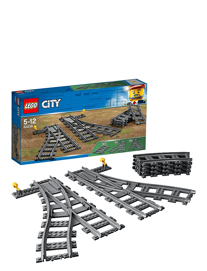 LEGO - City Switch Tracks 60238 Train Toy - multicolor - 0