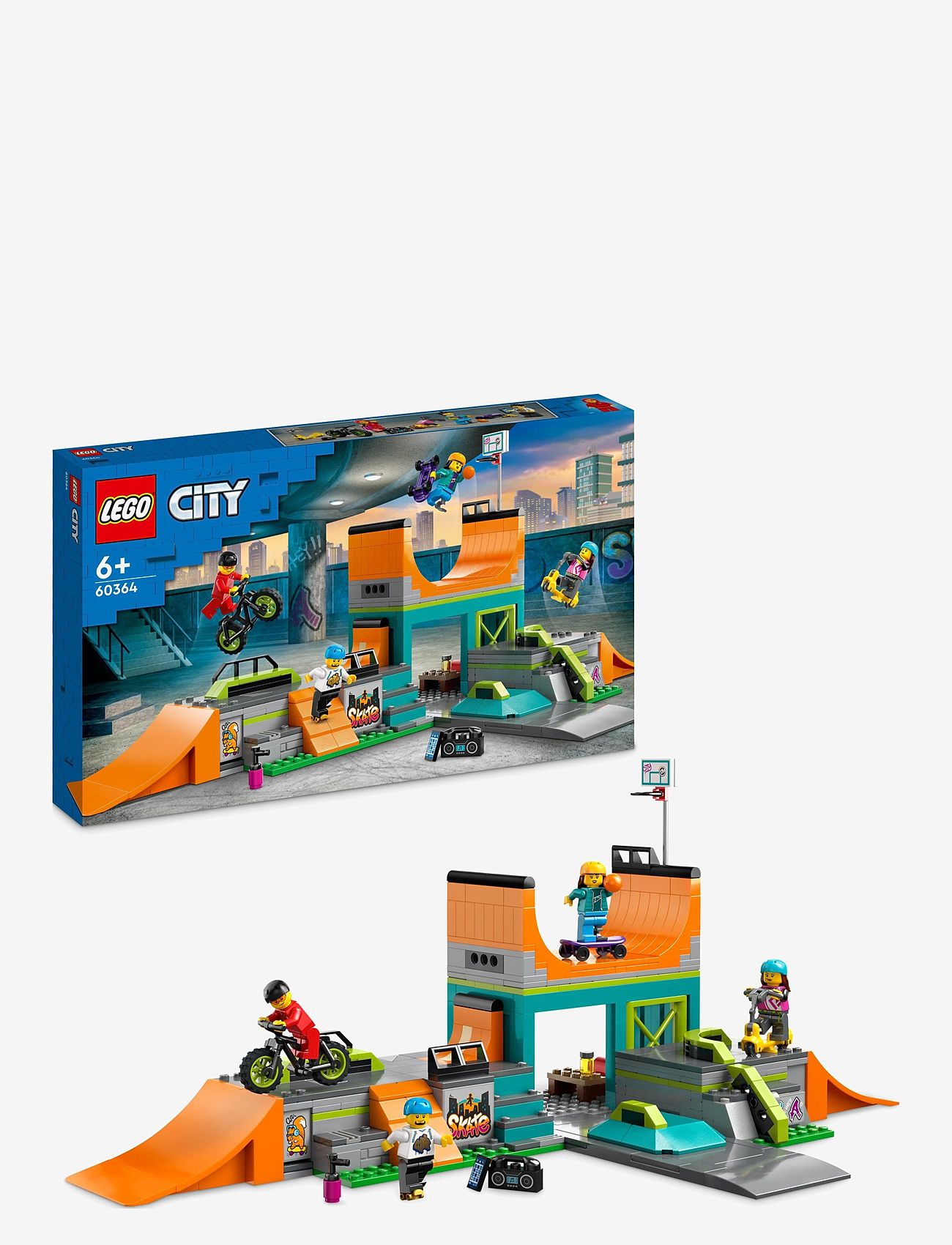 LEGO - Street Skate Park Set, Skateboard Stunts Toy - födelsedagspresenter - multicolor - 0