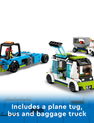 LEGO - Passenger Aeroplane Toy & 4 Airport Vehicles - syntymäpäivälahjat - multi - 12