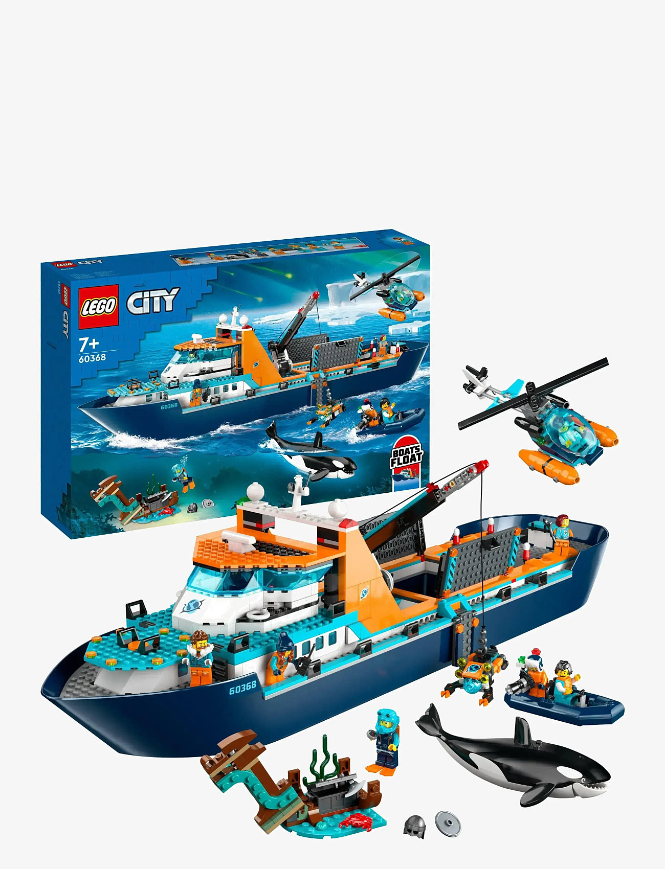 LEGO City Arctic Explorer Ship 60368 Building Toy Set (LGO60368