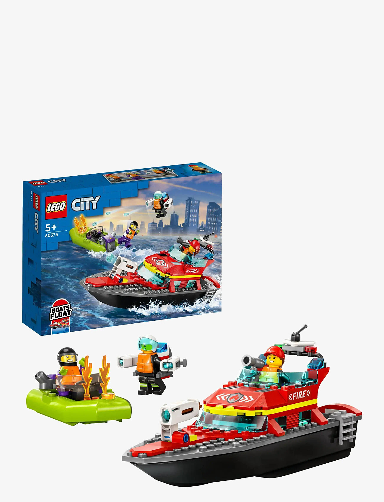 LEGO - City Fire Rescue Boat 60373 Building Toy Set - multicolor - 0