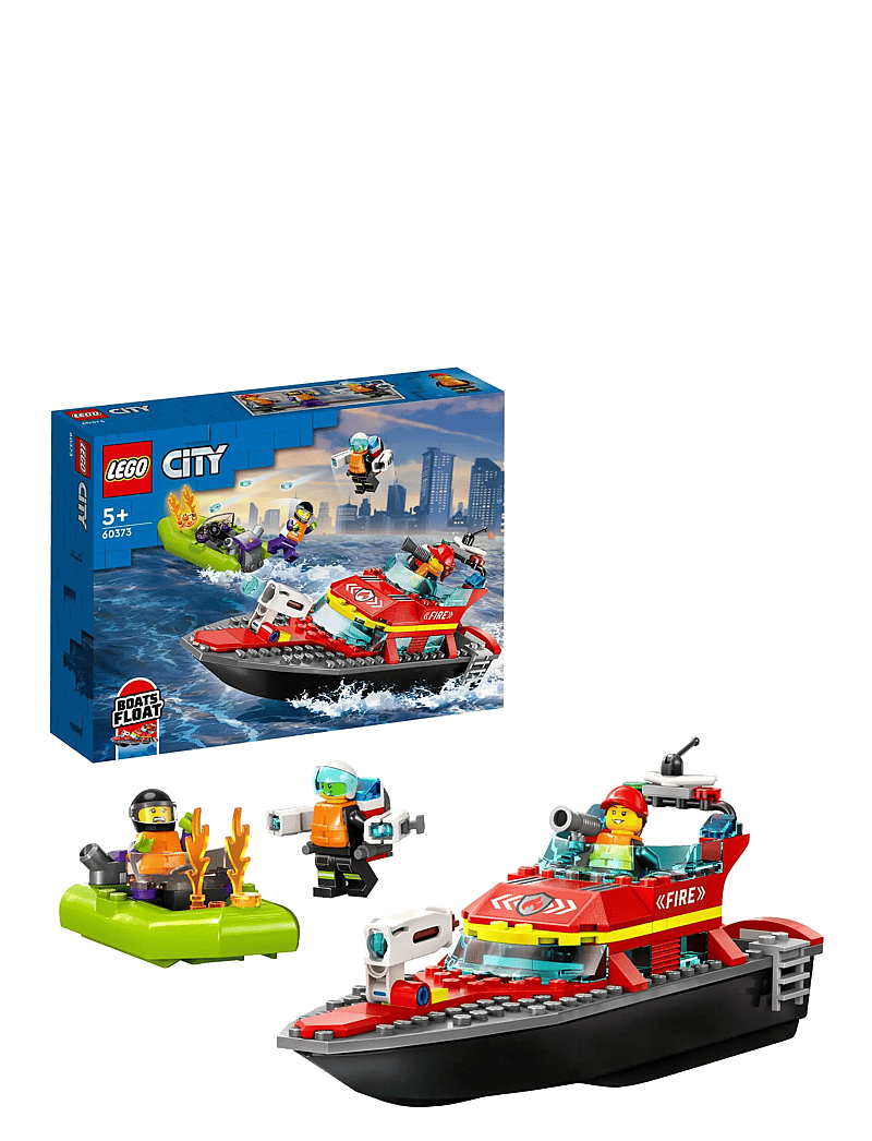 LEGO - City Fire Rescue Boat 60373 Building Toy Set - multicolor - 0