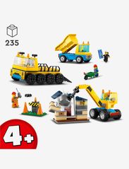 LEGO - Construction Trucks & Wrecking Ball Crane Toys - fødselsdagsgaver - multicolor - 3