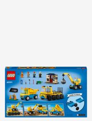 LEGO - Construction Trucks & Wrecking Ball Crane Toys - fødselsdagsgaver - multicolor - 8
