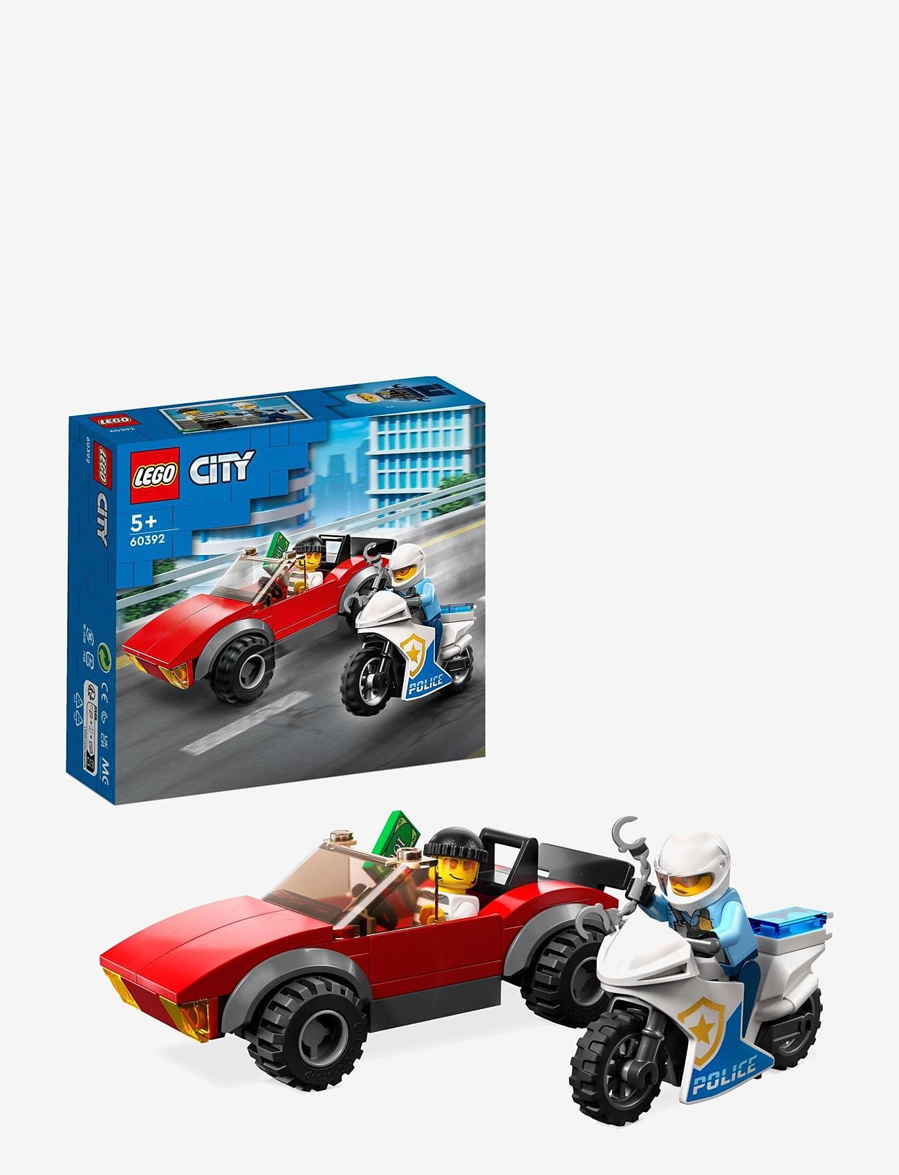 LEGO - Police Bike Car Chase Set with Toy Motorbike - lägsta priserna - multicolor - 0