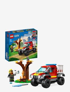 4x4 Fire Engine Rescue Truck Toy Set, LEGO