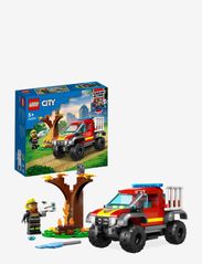 4x4 Fire Engine Rescue Truck Toy Set - MULTICOLOR
